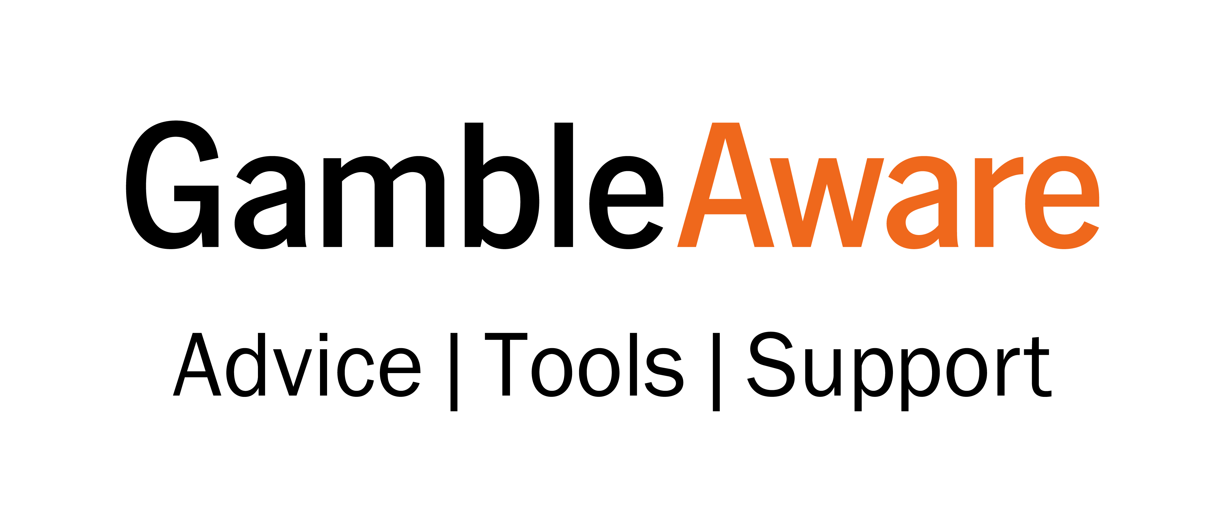 Gamble Aware logo. Advice | Tools | Support