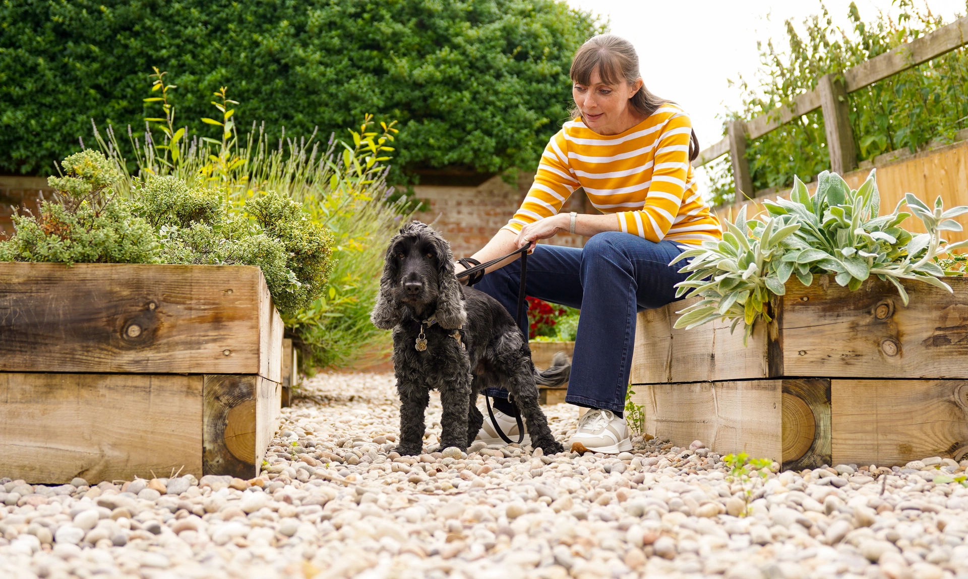 Julie and her companion dog Ziggy